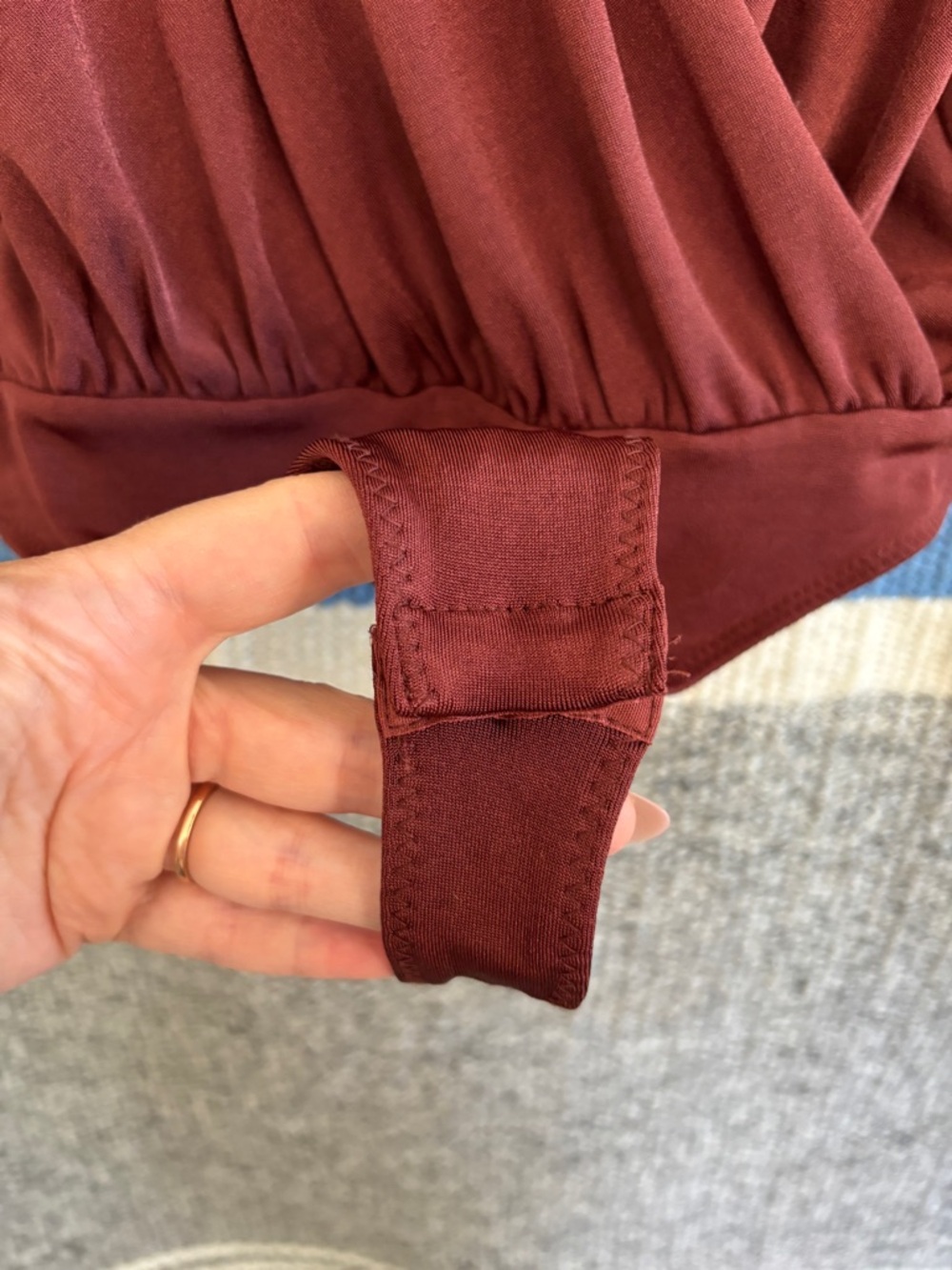 Free People Draped Bodysuit in Rust - Picture 3 of 6